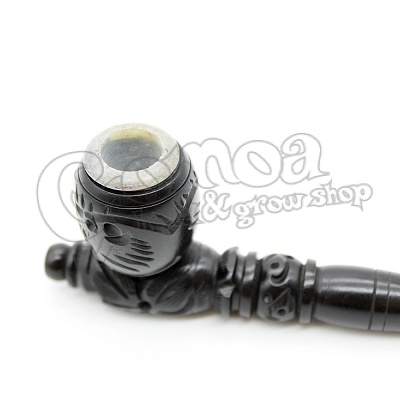 Wooden pipe with soapstone filter 10 - 14 cm 4
